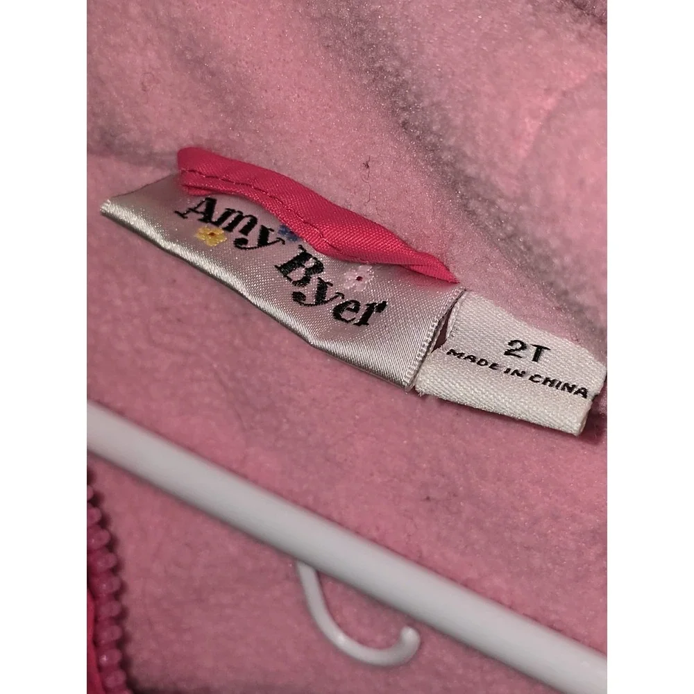 Amy Byer Toddler Girls Pink Floral Hooded Jacket Coat‎ 2T GUC 🌸